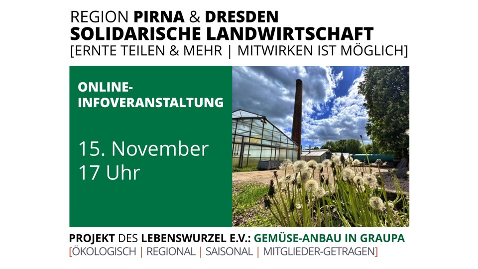 Frisches Gemüse, das verbindet – Infoveranstaltung des Solawi-Projekts Gemüse-Anbau in Graupa