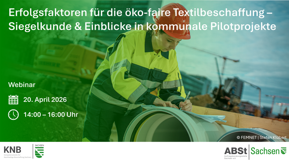 Erfolgsfaktoren für die öko-faire Textilbeschaffung – Siegelkunde & Einblicke in kommunale Pilotprojekte