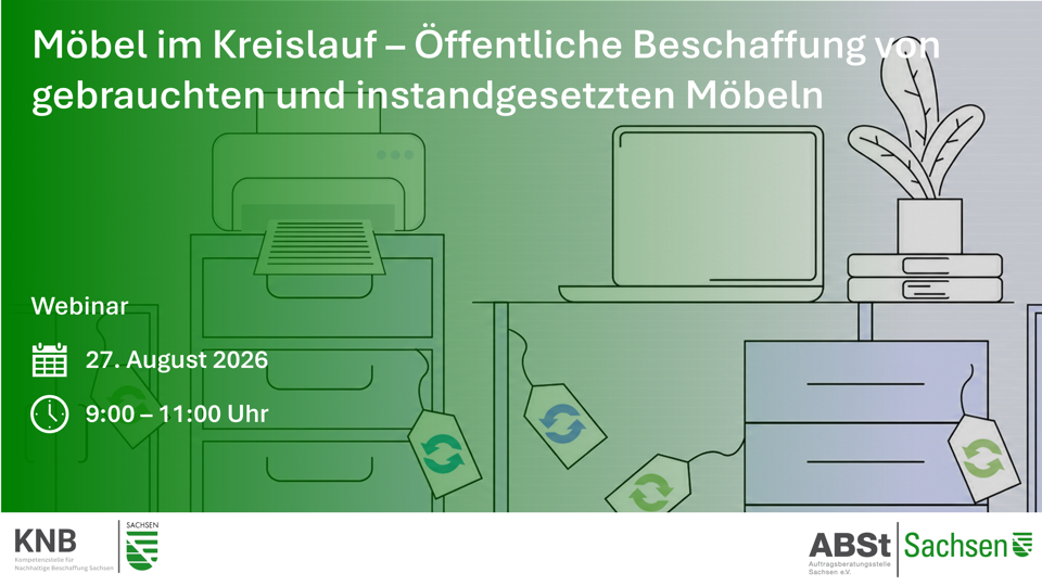 Möbel im Kreislauf – Öffentliche Beschaffung von gebrauchten und instandgesetzten Möbeln