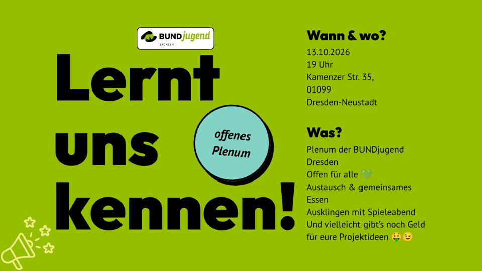 Offenes Plenum der BUNDjugend Dresden
